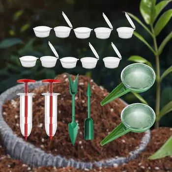 Мини раздатчик семян, саженец распределителя ручного инструмента плантатора портативный засевая 5 Clear Boxes