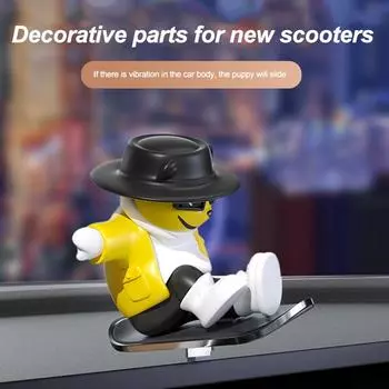 Мини-раздвижной медведь, раздвижная машина, мультяшные украшения, хип-хоп, крутые авто, аниме, автомобильные аксессуары, автосалон, центральная консоль, креатив жёлтый