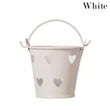 Мини Размер Полый Ведро из Железа в Форме Сердца Милый Настольный Контейнер Реквизит для Фото Креативное Настольное Украшение Подставка для Губной Помады mini size