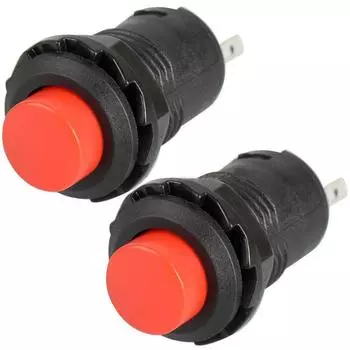Mini Red Dash Power 1.5AN/O ВКЛ/ВЫКЛ ВЫКЛ-(ON) OFF-ON No 5Pcs Автомобильный переключатель Кратковременная кнопка Push красный