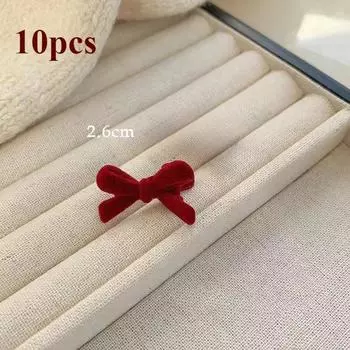 Mini Red Velvet Bow Hair Clips for Girls Sweet Candy Color Velvet Small Bow Knot Hairpins Hairgrips Barrette Hair Accessories