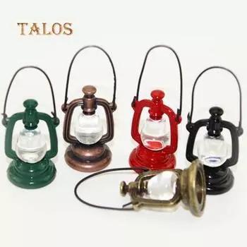 Мини-ретро керосиновая лампа, модель детского кукольного домика, игрушечный домик, миниатюрные аксессуары, игрушки для всех возрастов чёрный