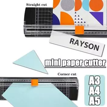 Мини-резак для бумаги A4/A5 с выдвижной линейкой для DIY, офисных и домашних канцелярских принадлежностей, триммер для фото, скрапбукинг, коврик для легкой резки, машина белый