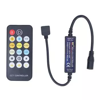 Мини RF Dimmer Controll LED Color Temperature Controller 17 Keys Strip Light Controller