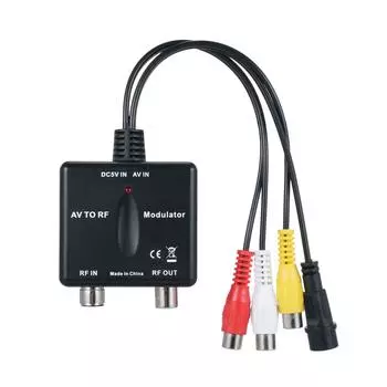 Мини RF модулятор AV в RF выход модулятора NTSC CH3 каналы PLL контролируемые VHF рабочая частота чёрный