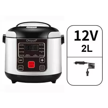 Мини-рисоварка 12 В 24 В, автомобильный грузовик, машина для приготовления супа, каши, пароварка, электрическое отопление, ланч-бокс, подогреватель еды, 2 л