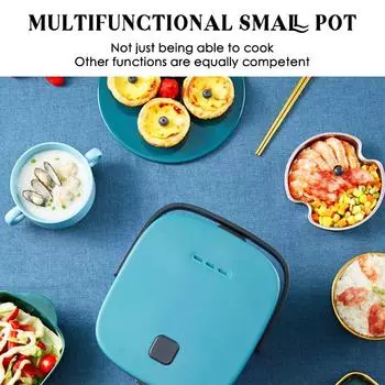 Мини-рисоварка объемом 1,2 л, электрическая плита с антипригарным покрытием для домашнего общежития, для студентов 1-2 человек EU Plug
