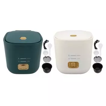 Мини-рисоварка с одной кнопкой 1,2 л, портативная рисоварка с функцией поддержания тепла, антипригарная кастрюля для 1 т White