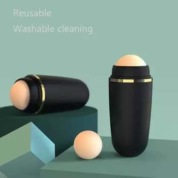 Мини-роллер для контроля жирности кожи лица, удаляющий жир из Т-зоны, впитывающий жир, уход за лицом, ролик из вулканического камня, многоразовый уход за кожей