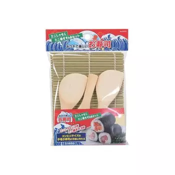 Мини-роллы Pearl Metal Sushi 3 шт. Мини-лопатка для риса 3 шт. Набор «Веселье дома», скрученный вручную D-6772