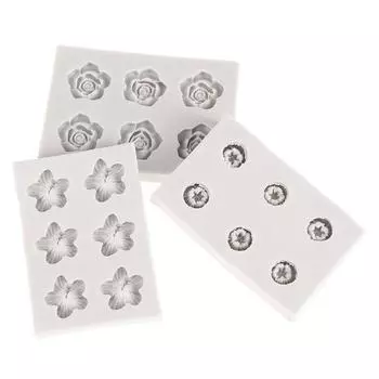 Мини-роза, камелия, ромашка, цветок, силиконовая форма для сахарного ремесла, сделай сам, глиняная модель, инструменты для украшения торта, аксессуары для выпечки A