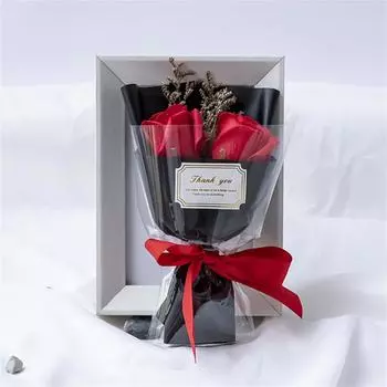 Мини-роза Мыло Цветочный букет Искусственные цветы Декор для дома Свадьба День святого Валентина Новый год День рождения День благодарения Фестиваль Подарок