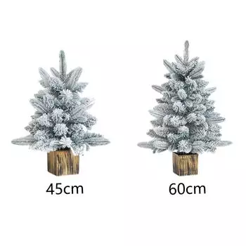 Мини-Рождественская елка Искусственная Рождественская елка Настольная Рождественская елка Заснеженная елка для 45 cm Round Branch