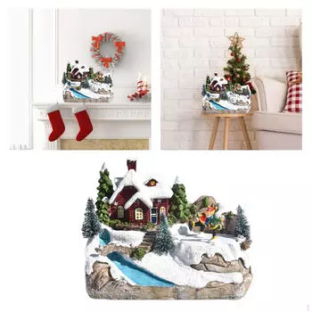 Мини Рождественский Снежный Дом Украшение Подарочная Смола В Помещении Для Фестиваля Style A