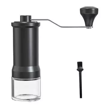 Мини ручная кофемолка с 40 регулируемыми настройками Портативная ручная мельница для кофейных зерен Коническая жерновая кофемолка для путешествий, кемпинга, офиса, эспрессо чёрный