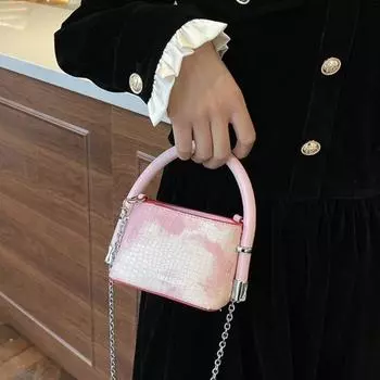 Мини-ручная сумка с цепочкой и милой девушкой Dopamine 12024, новая французская универсальная сумка через плечо с ведерком