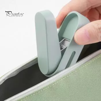 Мини-ручной дырокол для переплета Портативный металлический дырокол для бумаги Точный дырокол на одно отверстие с пластиковым корпусом Канцелярские принадлежности Подарок для учителей розовый