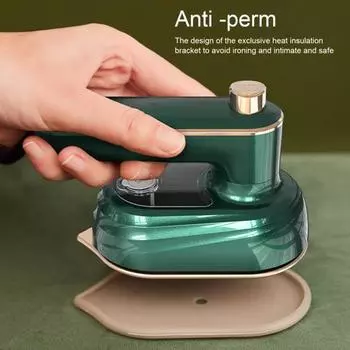 Мини-ручной паровой утюг со складной ручкой, 38 Вт, портативный отпариватель для сухой и влажной одежды, гладильная машина для домашних путешествий US Plug бежевый