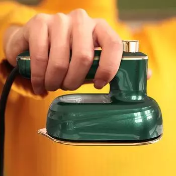 Мини-ручной паровой утюг со складной ручкой, 38 Вт, портативный отпариватель для сухой и влажной одежды, гладильная машина для домашних путешествий US Plug бежевый