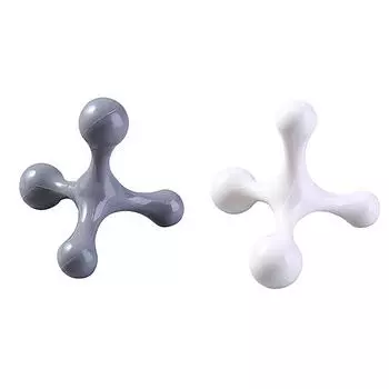 Мини-ручной ручной массажер для всего тела, массажный инструмент для талии, шеи, ног, головы, талии, спины, массажный инструмент для снятия боли и расслабления белый