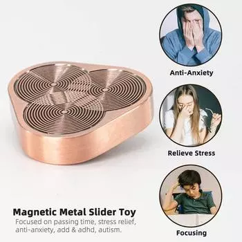 Мини-ручной спиннер, трехслойная компактная успокаивающая игрушка EDC Fidget серебряный