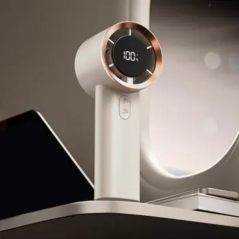 Мини-ручной вентилятор 100 скоростей, регулируемый, перезаряжаемый, сильный ветер, персональное летнее охлаждение для