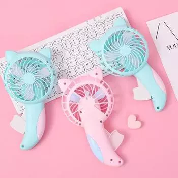 Мини ручной вентилятор с прессом, милый карманный вентилятор, простой охладитель, мультяшный ручной вентилятор, сувениры для вечеринок style K