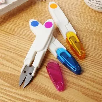Мини-ручные пластиковые вышивальные ножницы для резки ниток, портновские ножницы