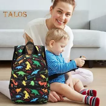 Мини-рюкзак для малышей, большая вместимость, застежка-молния, можно стирать в машине, не выцветает, детский рюкзак, многоцелевая школьная сумка синий