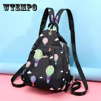 Мини-рюкзак из ткани Оксфорд, женская нейлоновая сумка, нагрудная сумка, модная дорожная повседневная женская сумка small чёрный