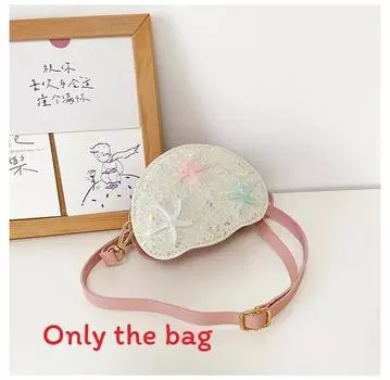 Мини-рюкзак-ракушка с пайетками для детей, с дизайном украшения в виде морской звезды для девочек Style C