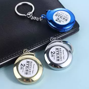 Мини-рулетка, рулетка, стальная рулетка, небольшой брелок, строительные инструменты серебряный