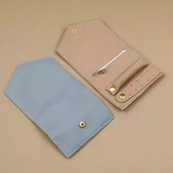 Мини-рулон складной футляр для ювелирных изделий дорожный органайзер для ювелирных изделий портативный для путешествий серьги кольца ожерелья броши сумка для хранения зелёный