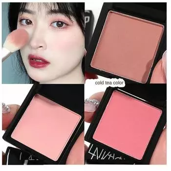 Мини-румяна для лица Матовый натуральный оттенок для щек Осветляющий макияж лица Водостойкая нюдовая косметика для контурирования лица Румяна Пудра Мягкий женский макияж