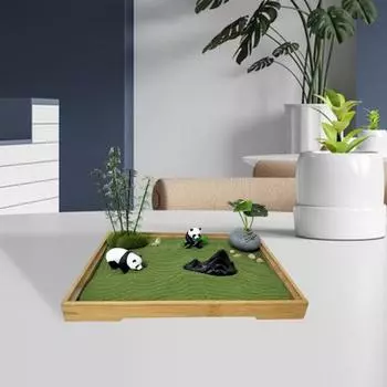 Мини-садовый набор «Панда», миниатюрный ландшафтный сад «Дзен», японский сад «Дзен», настольное украшение для самостоятельного отдыха, домашнего офиса, декора