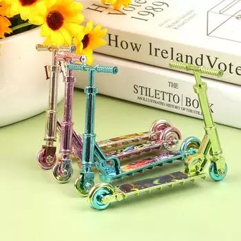 Мини-самокат, детская развивающая игрушка, самокат для пальцев, велосипед, скейтборд, гриф розы красного