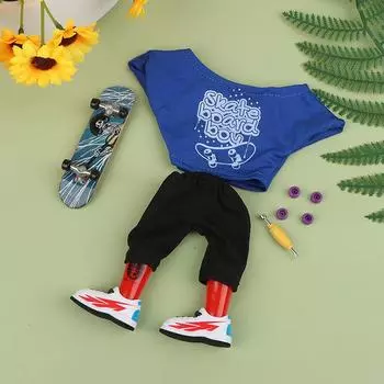 Мини-самокат для пальцев с одеждой, брюками, набор обуви Kubu, игрушки для пальцев, подарки