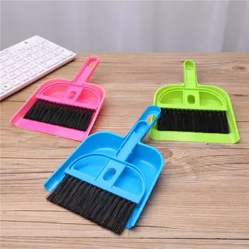 Мини-щетка для рабочего стола и совок, набор из 2 предметов, щетка для чистки клавиатуры автомобильного компьютера розовый