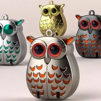 Мини-щипчики для ногтей, брелок-пилочка для ногтей, креативный брелок в виде совы для автомобиля, отделка ногтей красный/чёрный