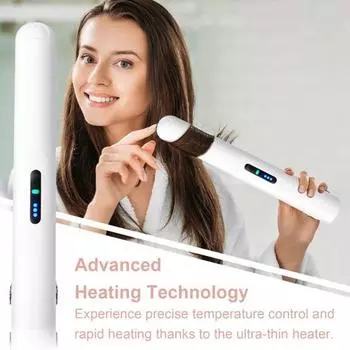 Мини-щипцы для завивки волос, 3 температуры, беспроводной USB аккумулятор, быстрый нагрев, бигуди для волос, палочка для завивки волос, женский инструмент для укладки волос белый