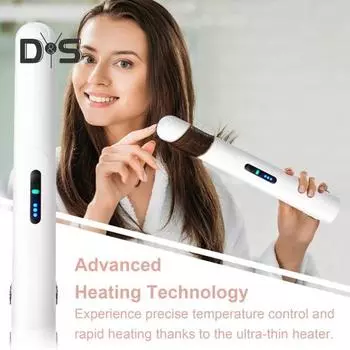 Мини-щипцы для завивки волос, 3 температуры, беспроводной USB аккумулятор, быстрый нагрев, бигуди для волос, палочка для завивки волос, женский инструмент для укладки волос белый