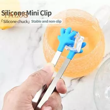 Мини-щипцы Сервировочные щипцы из нержавеющей стали в форме ладони Щипцы для еды для кубиков льда Сахар Фрукты Салат Барбекю Гриль Шведский стол Кухня Кулинария фиолетовый