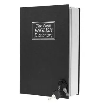 Мини-сейф для книг, сейф для ключей, сейф для денег, скрытый секретный сейф, сейф для ключей, наличные деньги, монеты, сейфы для хранения ювелирных изделий чёрный