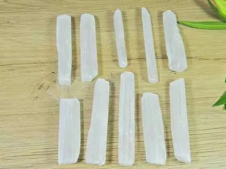 Мини селенитовый карандашный кристалл драгоценный камень россыпью 10 шт. лот 39-59 мм 308 карат. РQ-2854