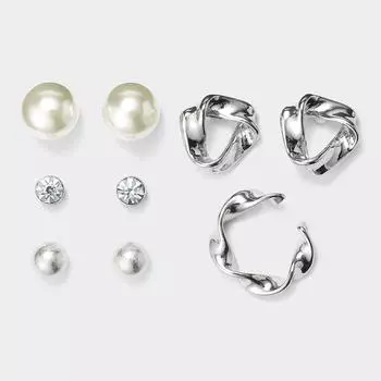 Мини-серьги GU by Uniqlo, 5 шт.