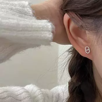 Мини-серьги-гвоздики из стерлингового серебра в форме свиного носа для женщин, простые универсальные серьги в стиле Ins, серьги Freshess 925 серебряный