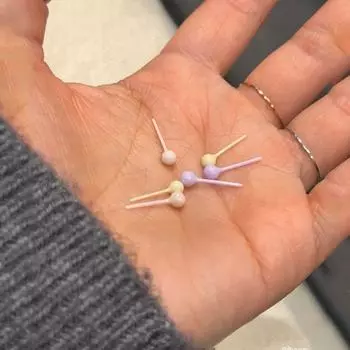 Мини-серьги из бисера кремового цвета, модные круглые серьги-бусины, элегантные серьги-гвоздики для леди белый