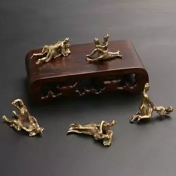 Мини Сексуальная Статуэтка Мода Статус Латунь Вечеринка Дома Старинные Взрослые Ремесло Украшения Живой Домашний Стол Орнамент 5