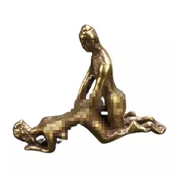 Мини-сексуальная статуэтка, статусная латунная винтажная статуэтка для взрослых, украшение для гостиной, дома, стола 05