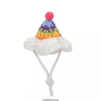 Мини-шапка для хомяка, маленькие животные, милые вязаные вручную шапки для ящерицы, морской свинки, рептилии, одежда для рождественской вечеринки, костюм, шапки для домашних животных